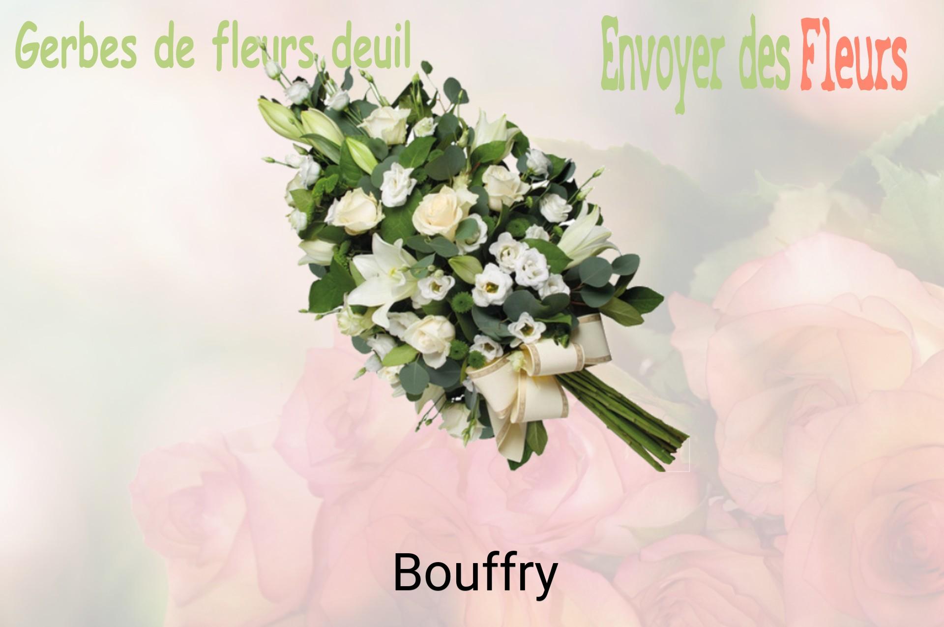 Gerbe de fleurs de deuil livrée à Bouffry
